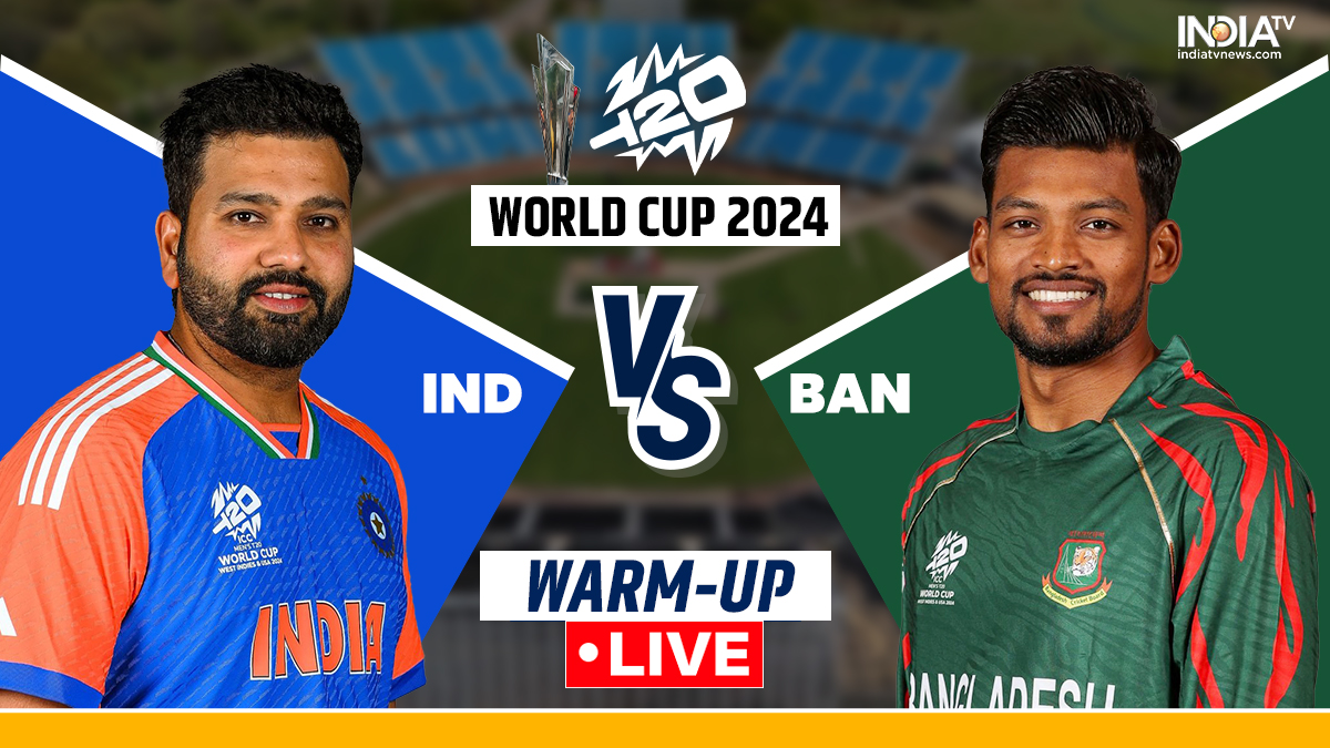 IND vs BAN T20 World Cup 2024 warm-up match live score: India take on Bangladesh in lone practice game