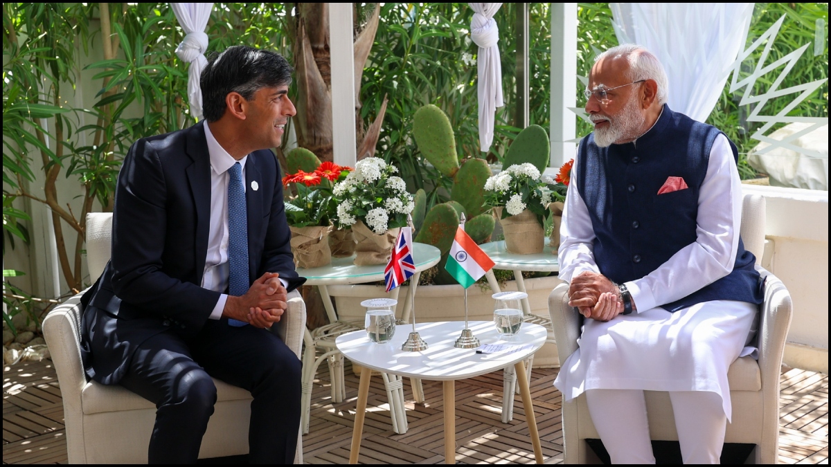 PM Modi holds bilateral talks with Rishi Sunak on sidelines of G7 Summit 2024 | WATCH