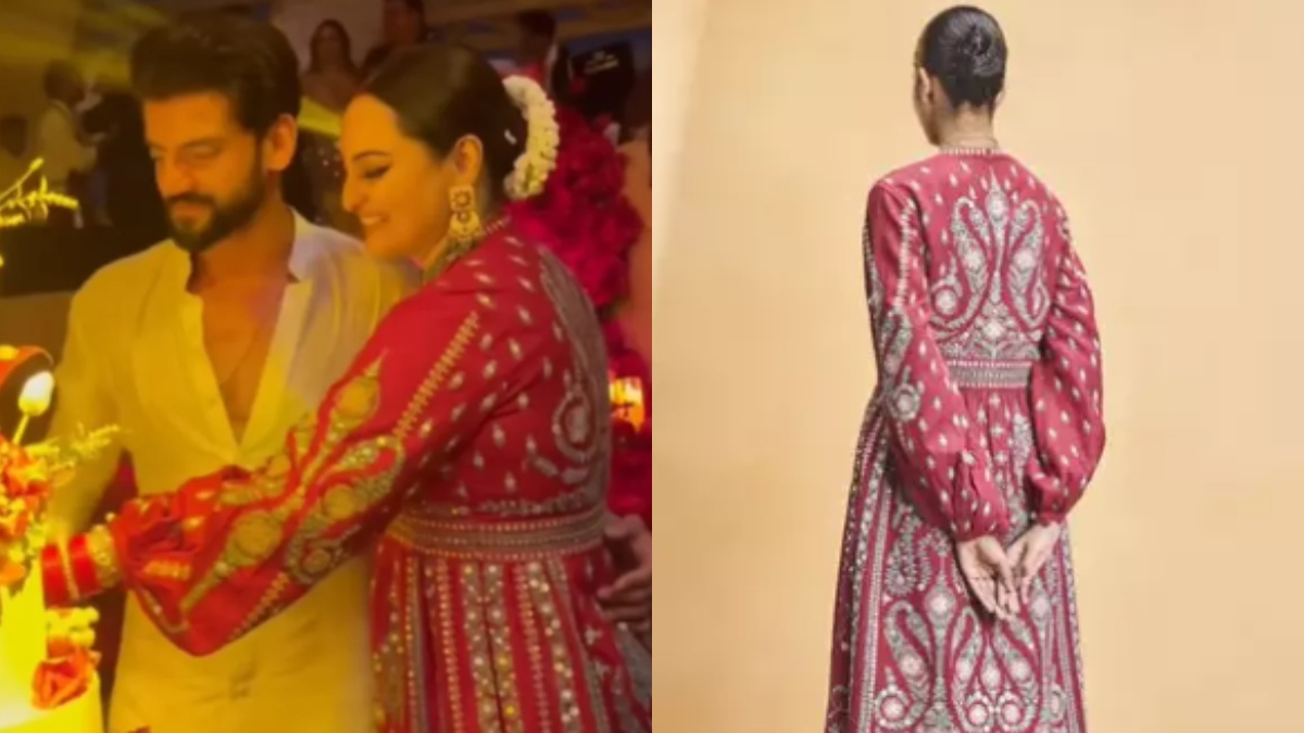 Sonakshi Sinha switches to comfortable Anarkali worth Rs 2.5 lakh at her wedding reception