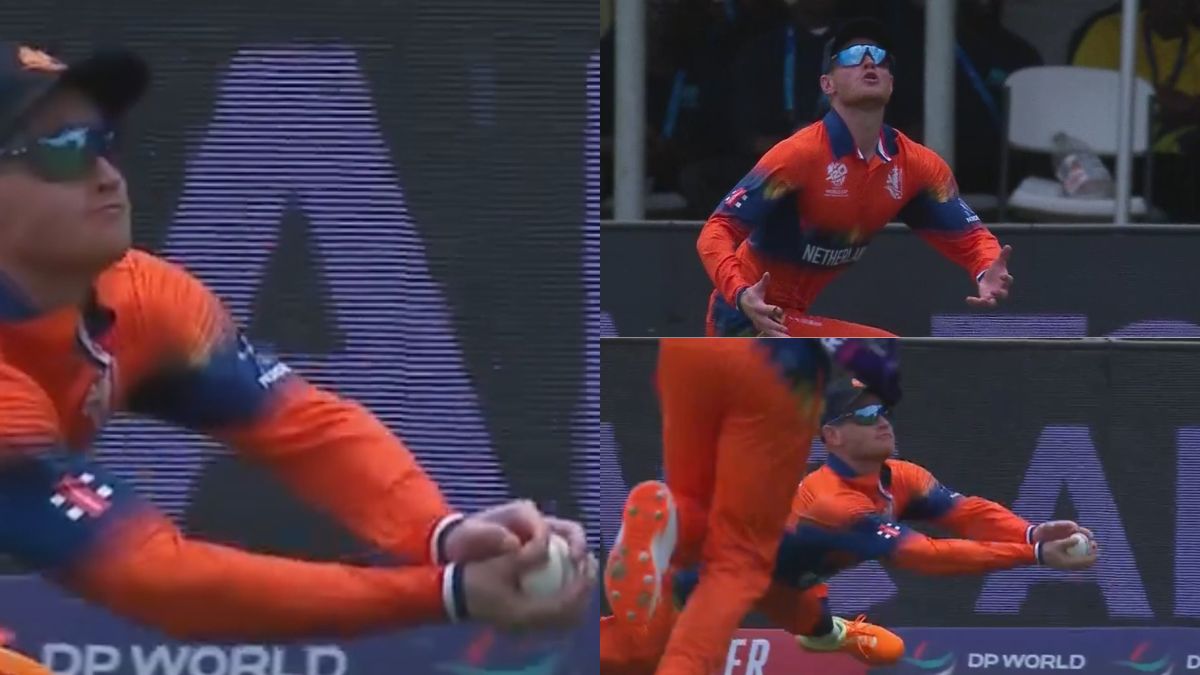 Catch of the tournament? Netherlands' Sybrand Engelbrecht takes blinder to send back Litton Das - WATCH