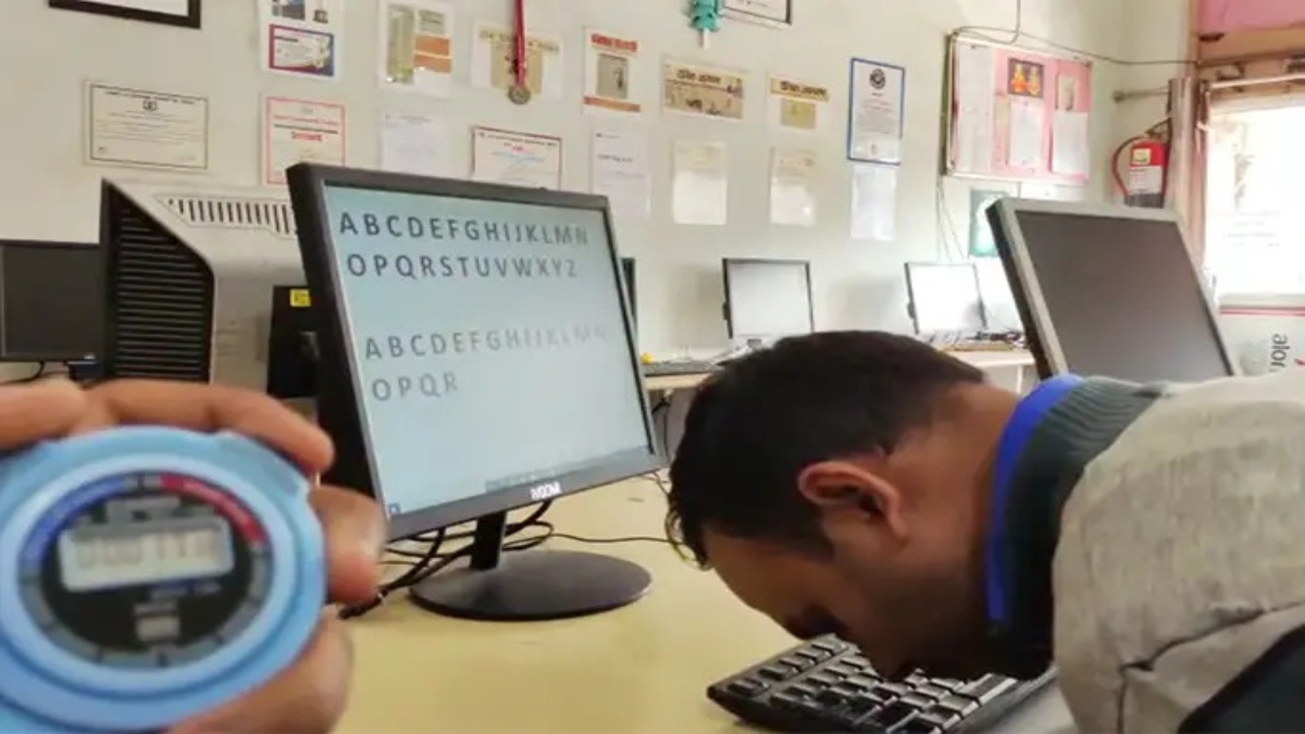 Typing with a twist: Indian man sets third consecutive Guinness World Record for 'nose typing'