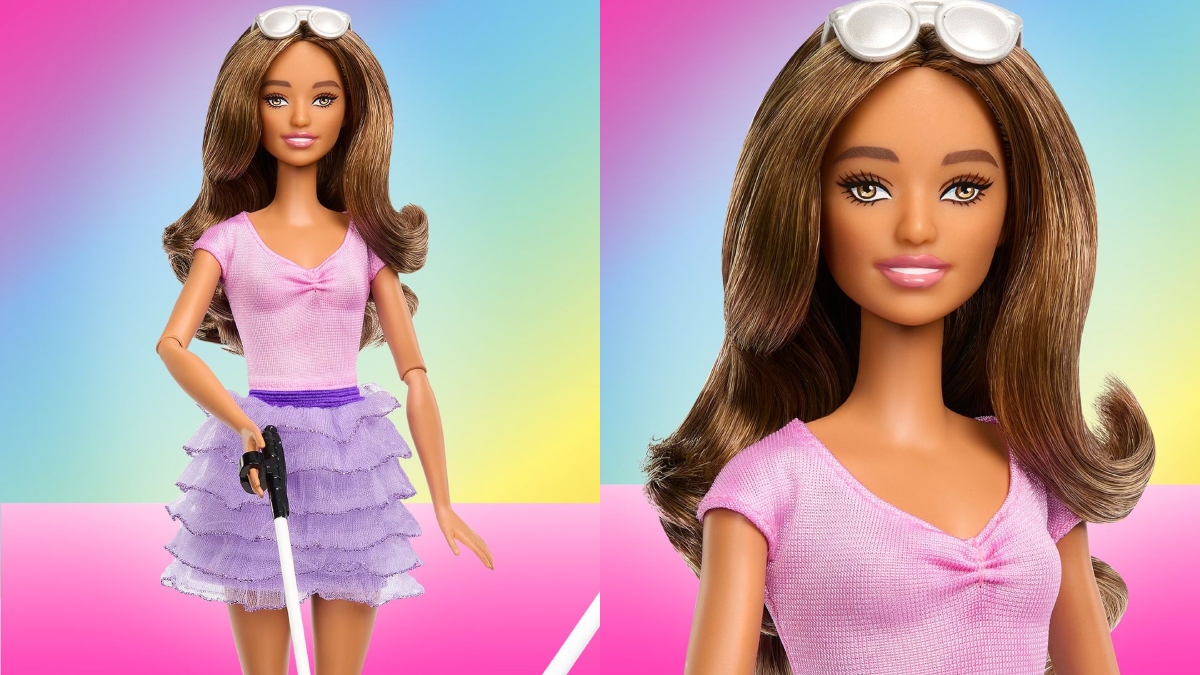 Mattel unveils first-ever blind Barbie with cane, braille packaging, and  textured clothes – India TV