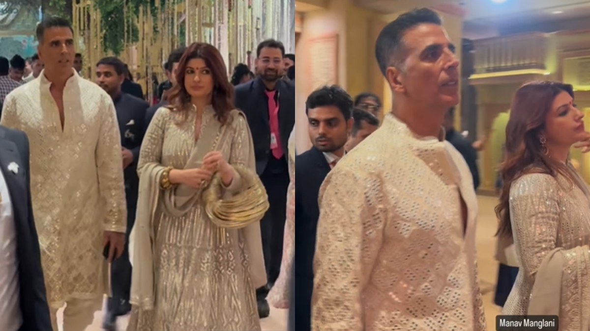 Akshay Kumar tests negative for COVID-19, graces Anant-Radhika's wedding reception with Twinkle Khanna | WATCH