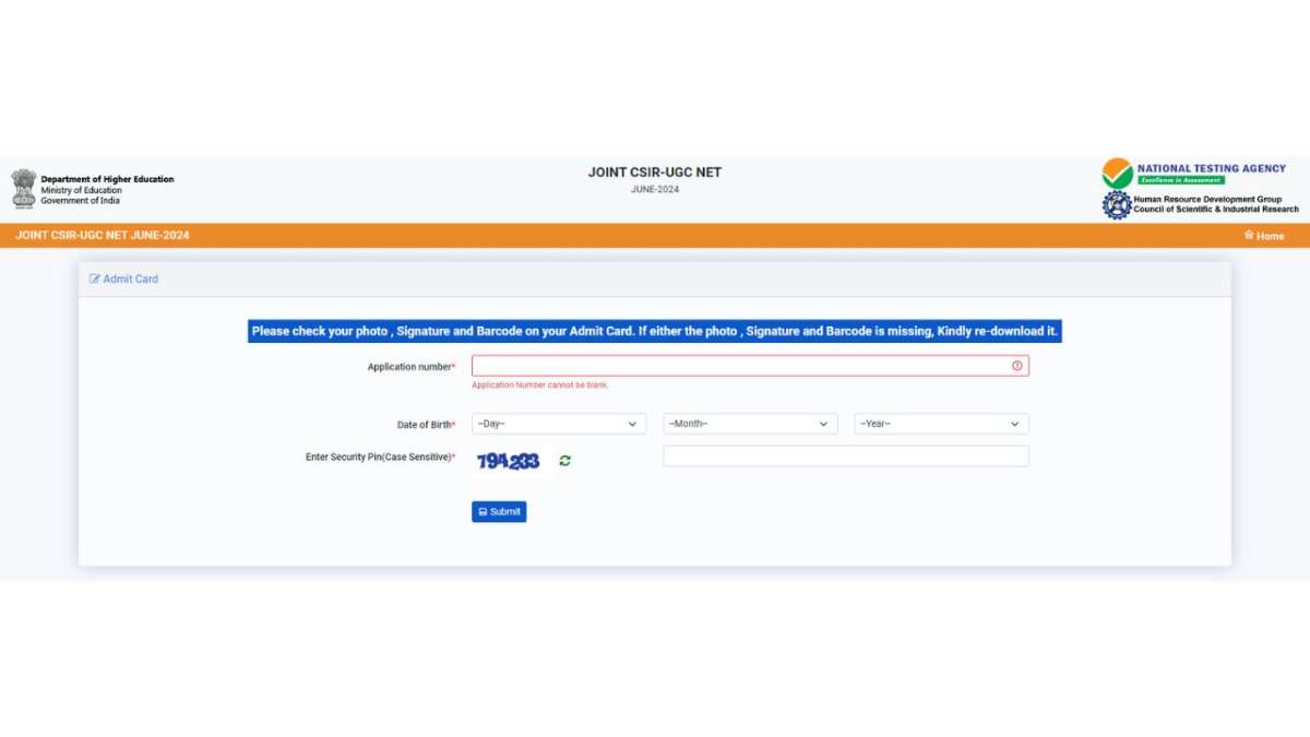 NTA releases CSIR NET 2024 admit card at check