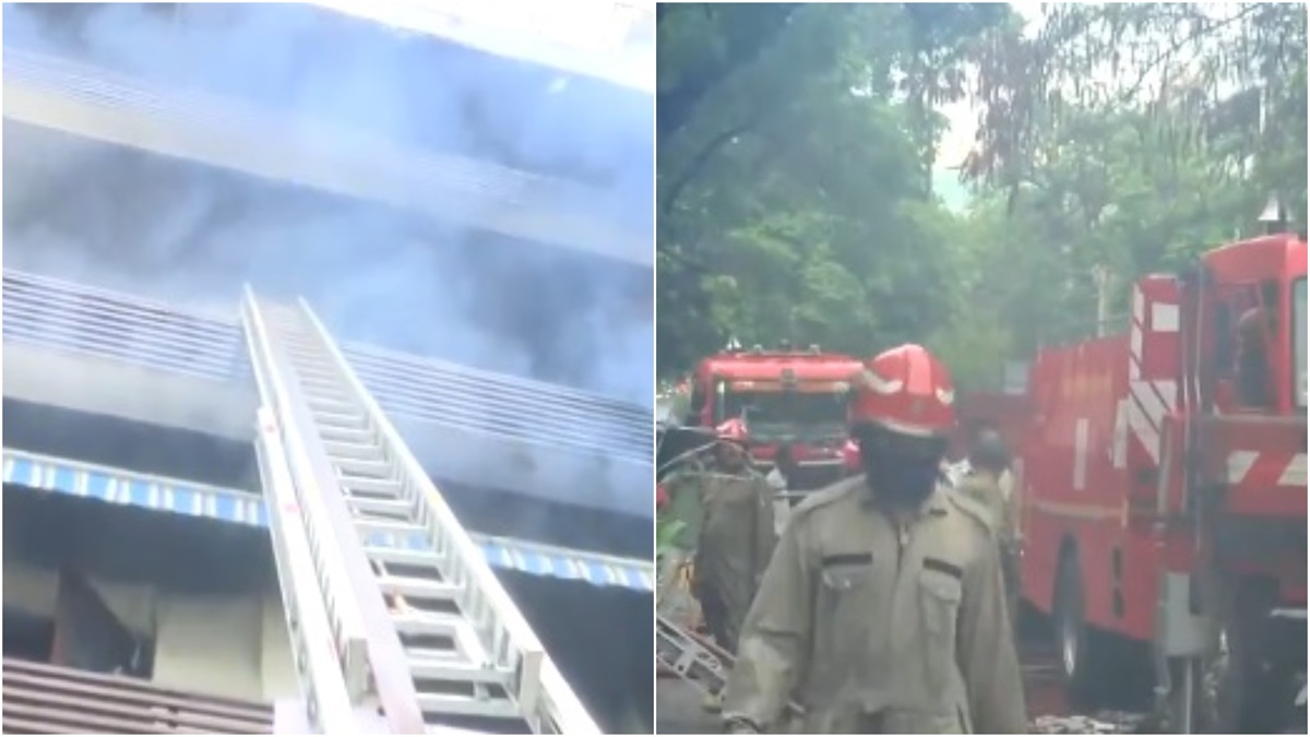 Fire breaks out at three-storey house in southeast Delhi, woman rescued safely | VIDEO