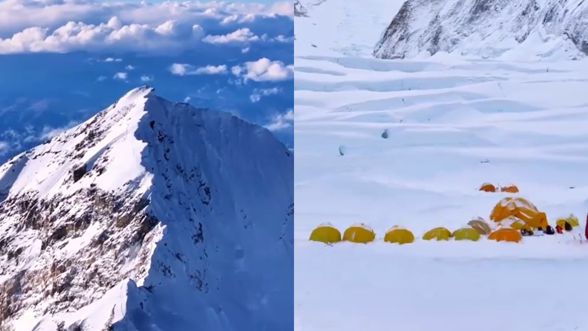 Chinese drone soars over Mount Everest, captures stunning aerial footage | WATCH