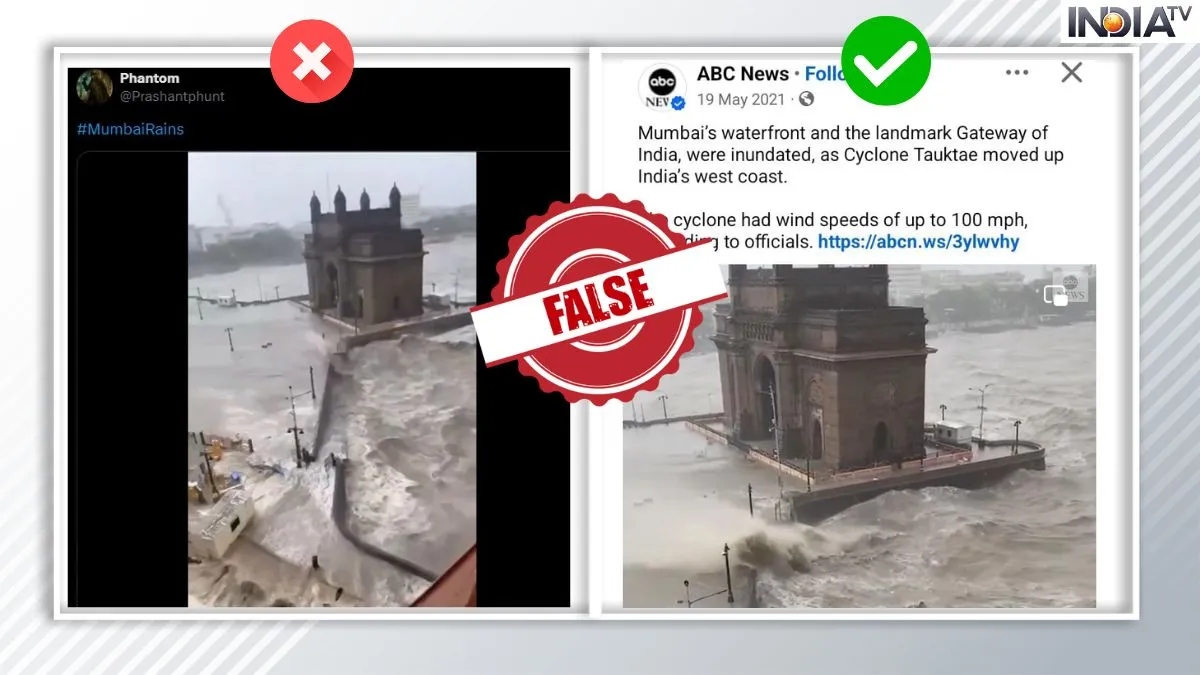 Fact Check: Is Gateway of India flooded due to heavy rains? Know truth