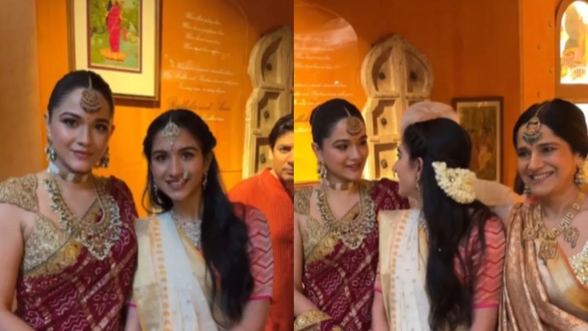 Radhika Merchant rocks Gujarati look at Graha Shanti Puja ahead of wedding with Anant Ambani