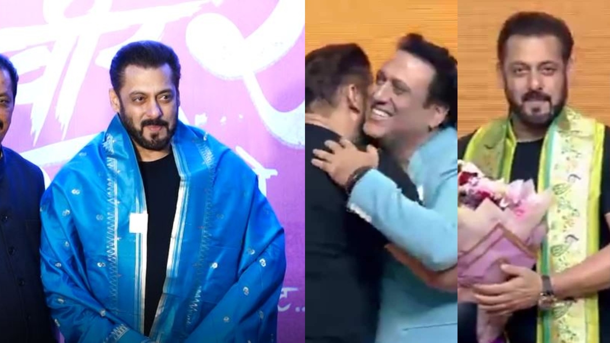 Salman Khan attends 'Dharmaveer 2' trailer launch, gets felicitated by CM Eknath Shinde | WATCH