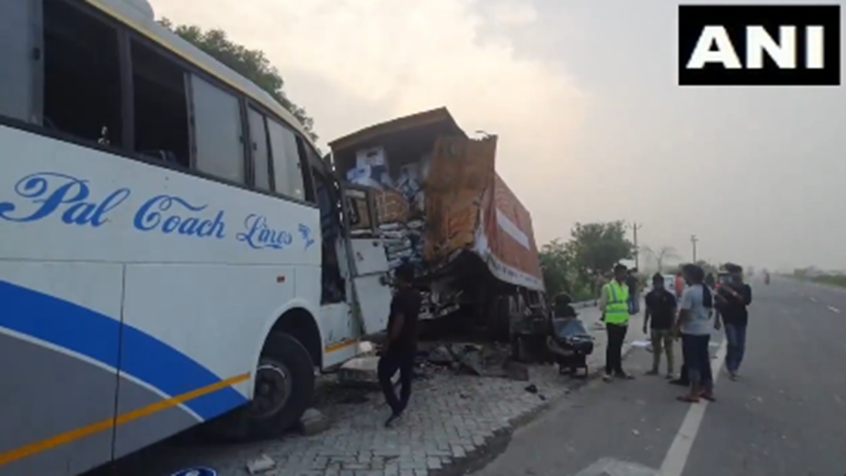 Uttar Pradesh: Two Killed, 16 others injured as double-decker bus collides with truck in Hathras | VIDEO