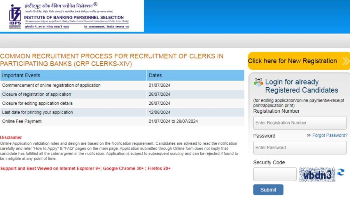 Extended: IBPS Clerk Recruitment 2024 registration's last date rolled over; here's new schedule