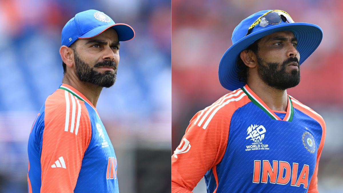 How did Virat Kohli finish above Ravindra Jadeja in their last ICC T20 all-rounders rankings?