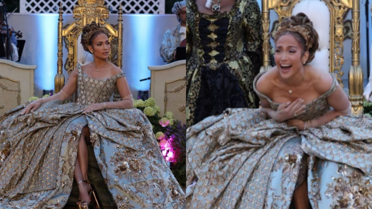 Jennifer Lopez dons Manish Malhotra's Victorian couture for her Bridgerton-themed party