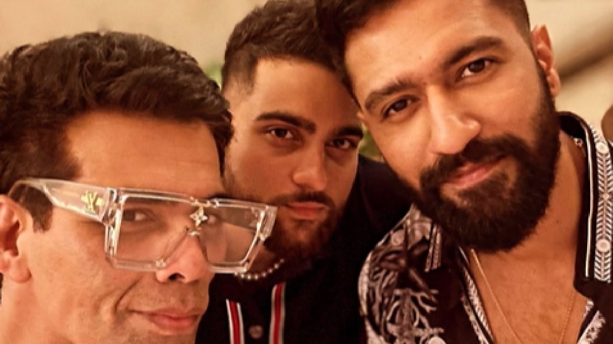 Karan Johar drops selfie with Vicky Kaushal, Karan Aujla, calls it 'Tauba Tauba in the house' | See pic