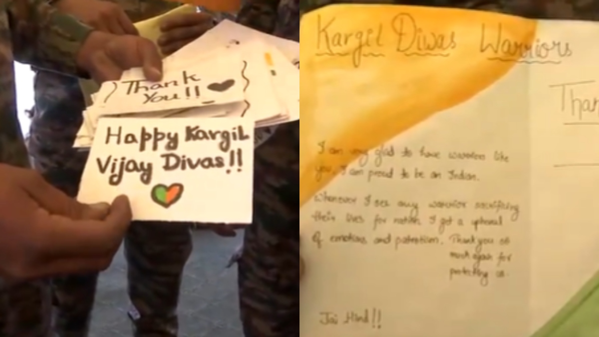 25 years of Kargil Vijay: Children send 2,000 greeting cards to Indian Army soldiers | WATCH