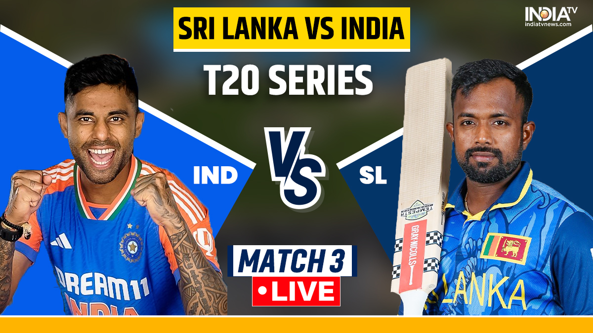 IND vs SL 3rd T20I Live Cricket Score India vs Sri Lanka Live Updates