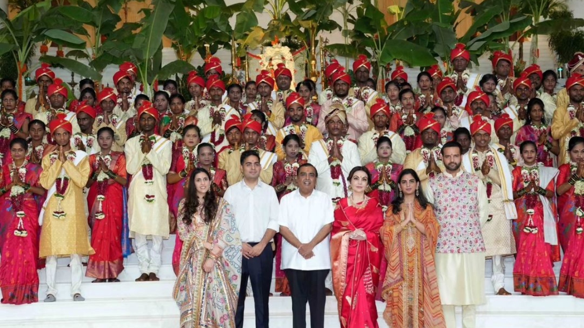 Nita Ambani, Isha Ambani, Shloka Mehta dazzle at 'Samuhik Vivah', know deets about their ethnic outfits