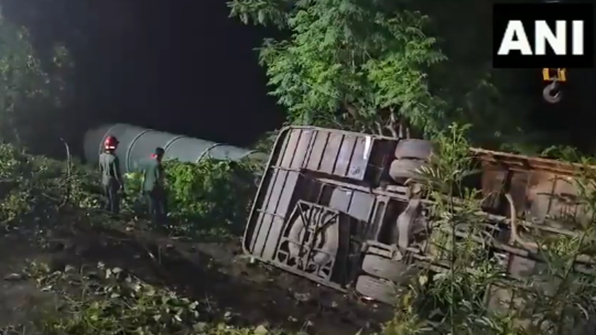 Five killed, several others injured as bus plunges into ditch near Mumbai Express highway