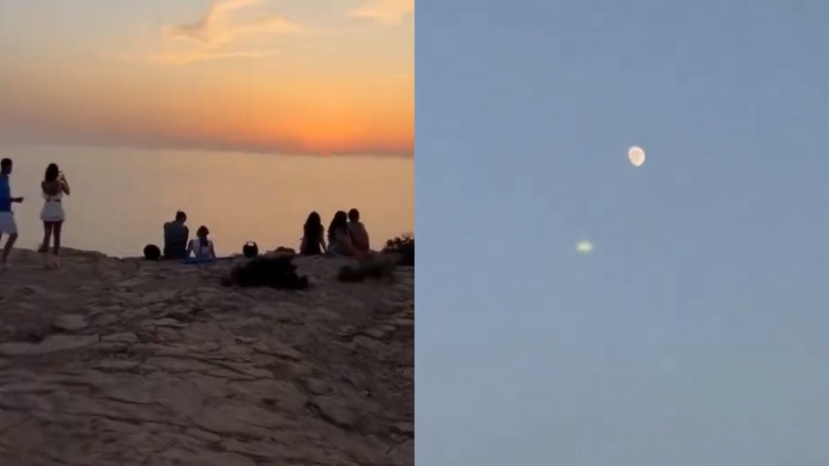 Tourist's astonishing video captures UFO vanishing over Spain in seconds | WATCH