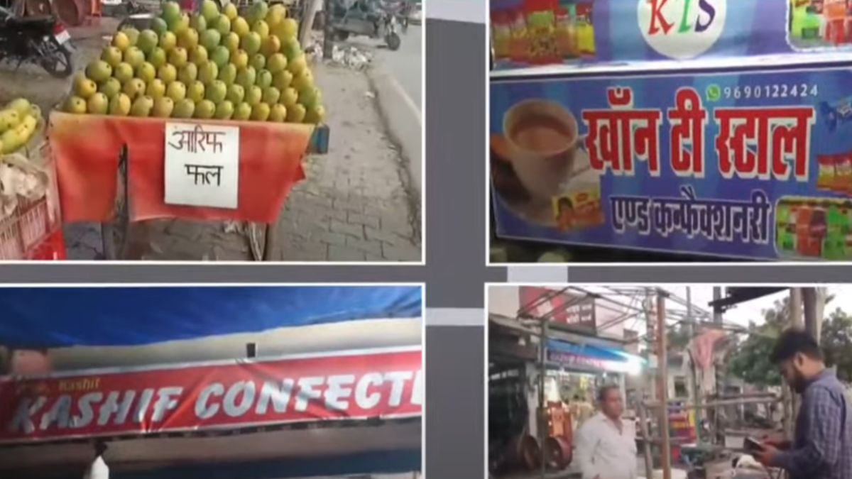 Shopkeepers put up name boards on Kanwar route after UP govt's order | PICS