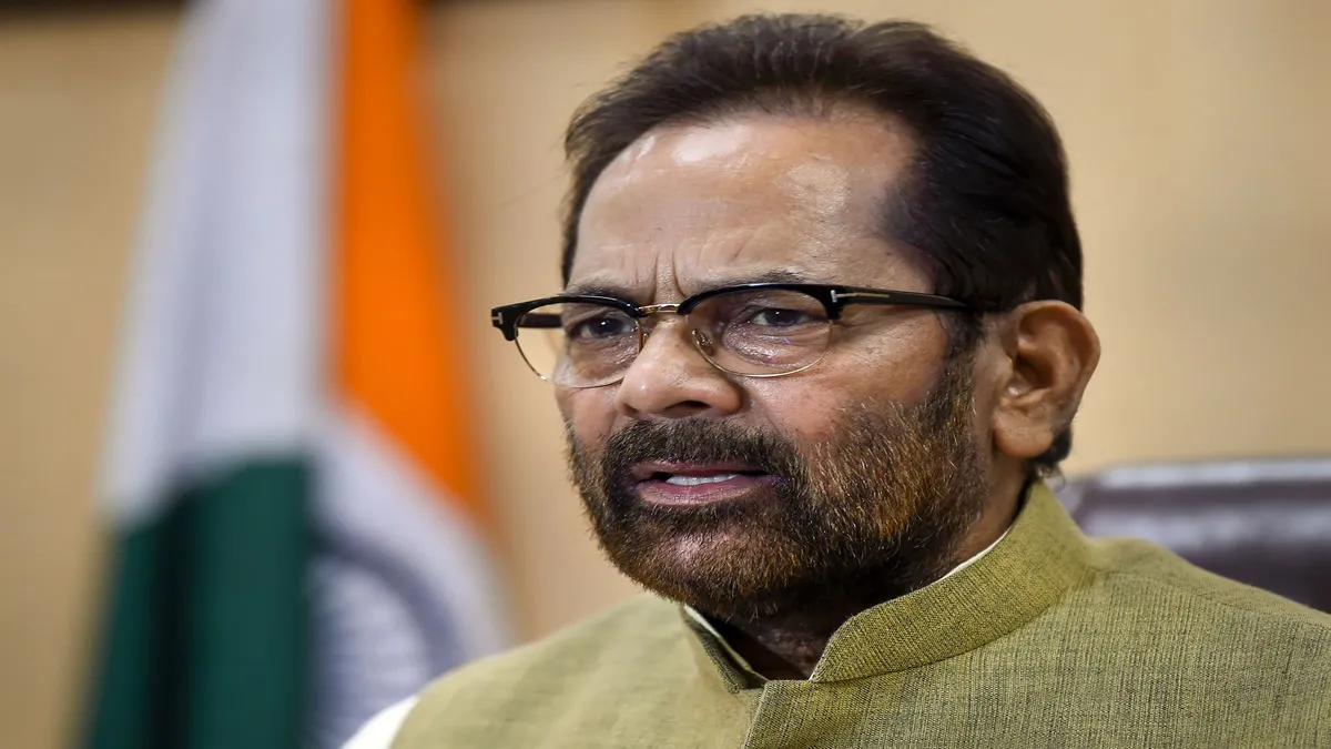Bharatiya Janata Party leader and former Union minister Mukhtar Abbas Naqvi.