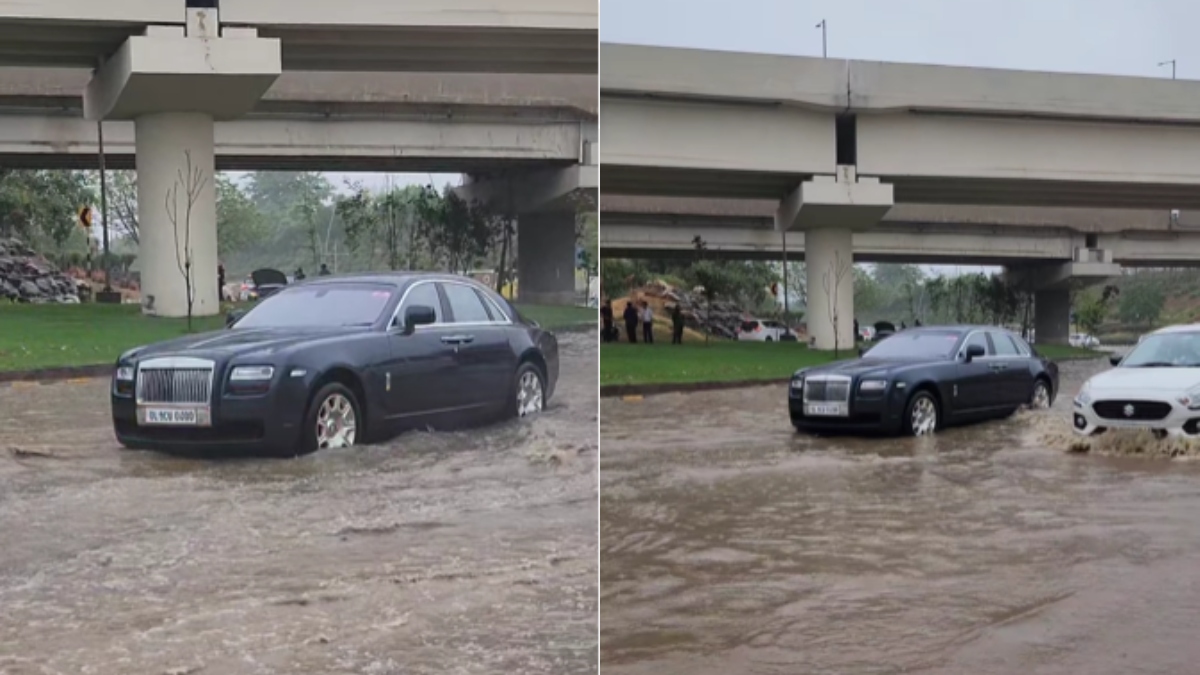 Rolls-Royce Ghost breaks down on waterlogged road, netizens say “Use Alto”