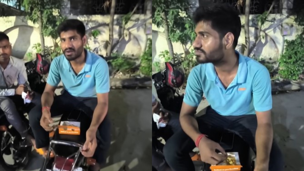 'Chori upar se seena zori': Delivery partner caught on camera eating customer's food | WATCH