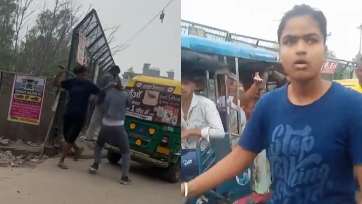 Biker girl brutally beats auto rickshaw driver with hockey stick, video goes viral | WATCH