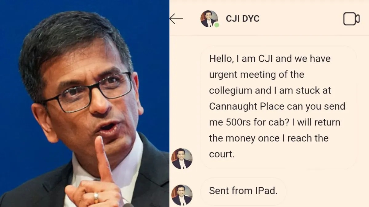 Shocking! Scammer impersonates CJI DY Chandrachud asking money for cab: 'Can you send me Rs 500?'