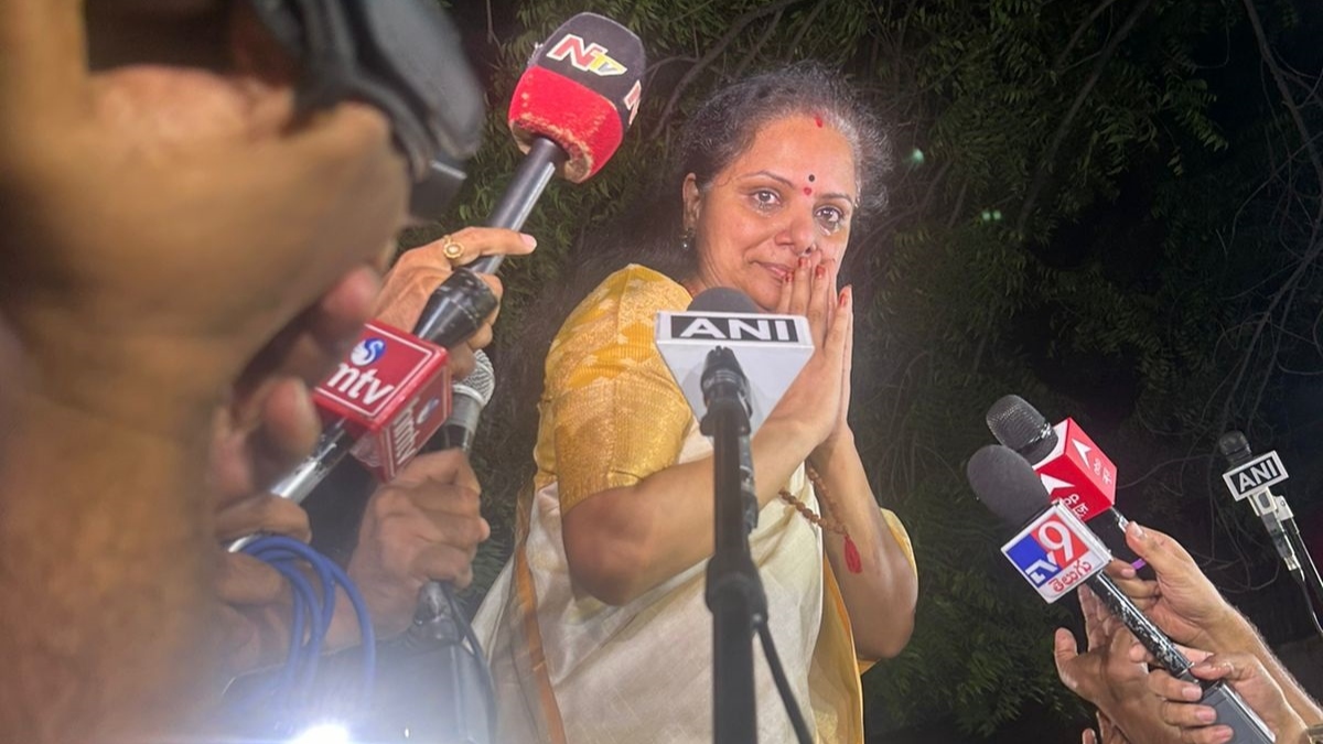 K Kavitha walks out of Tihar Jail after five months after Supreme Court grants her bail in Delhi excise policy case – India TV