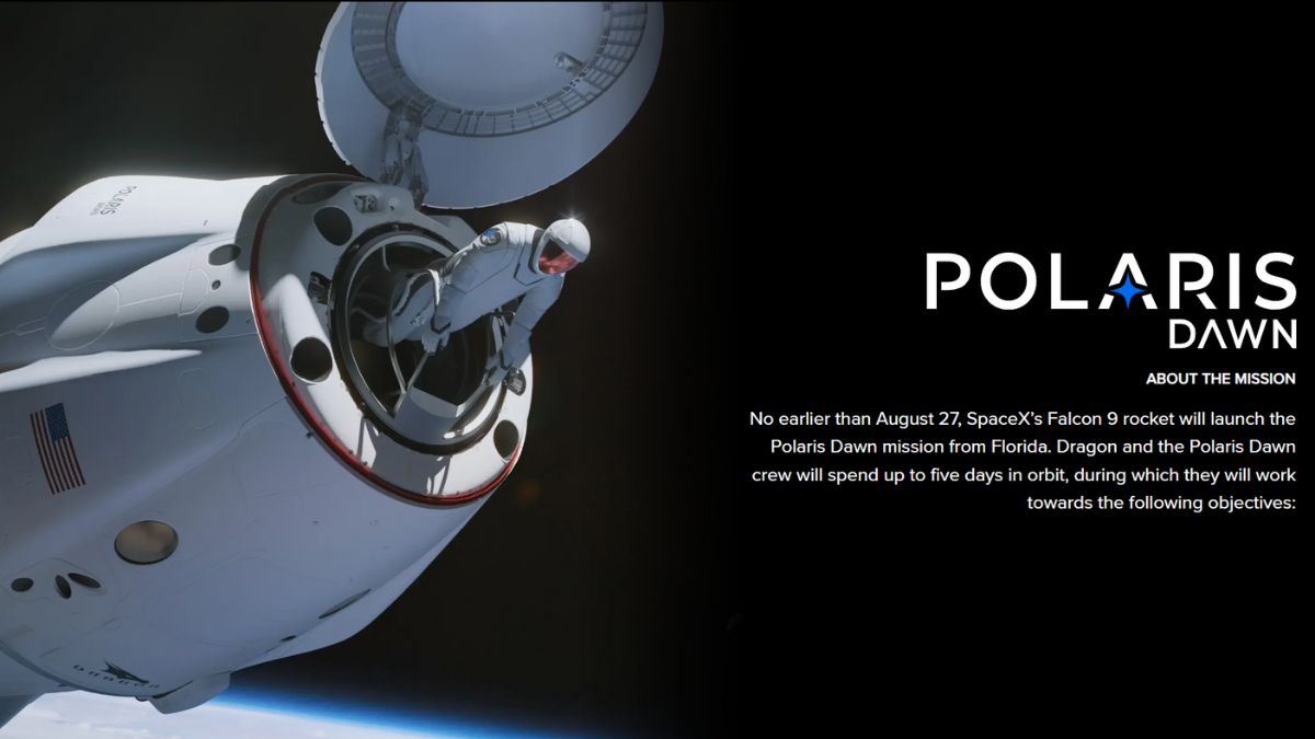 SpaceX Polaris Dawn Mission To Launch On August 27 With Plans For ...