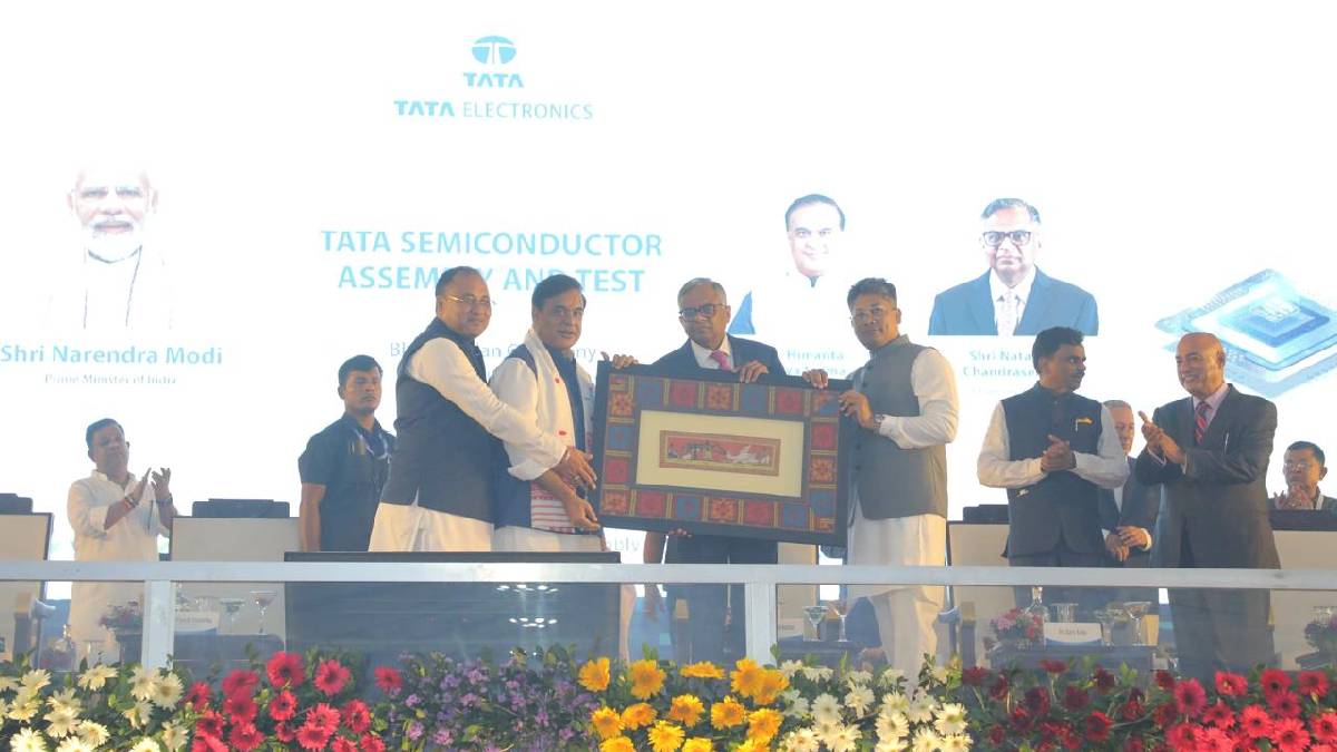 Tata Electronics holds groundbreaking ceremony of its semiconductor chip assembly in Assam