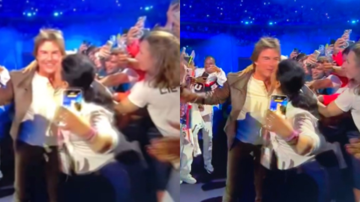 Woman upsets internet as she grabs and kisses Tom Cruise during Paris Olympics closing ceremony | WATCH