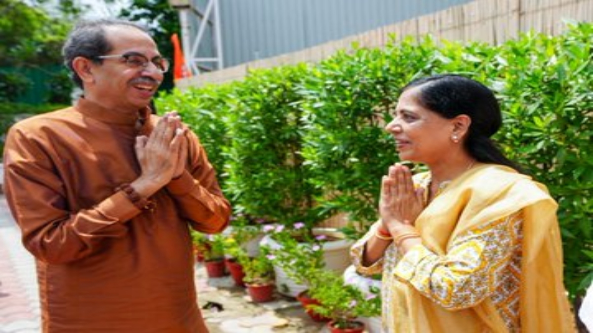 Shiv Sena (UBT) chief Uddhav Thackeray meets Sunita Kejriwal in Delhi