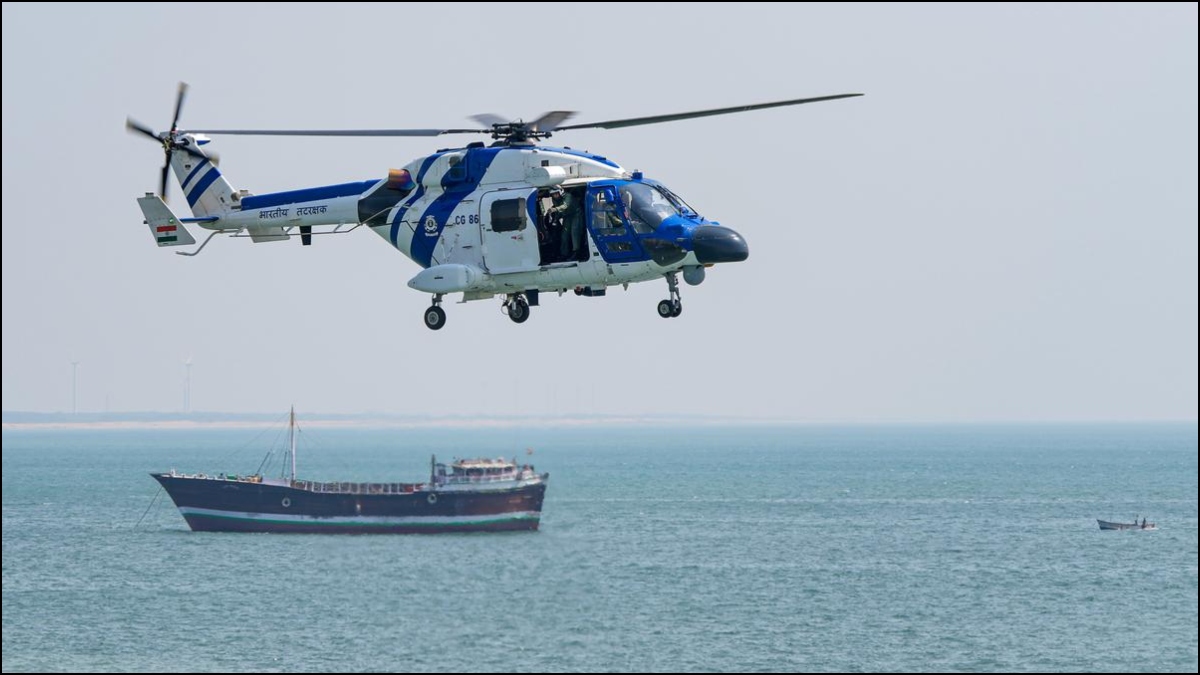 Indian Coast Guard's ALH helicopter makes emergency landing in Arabian ...