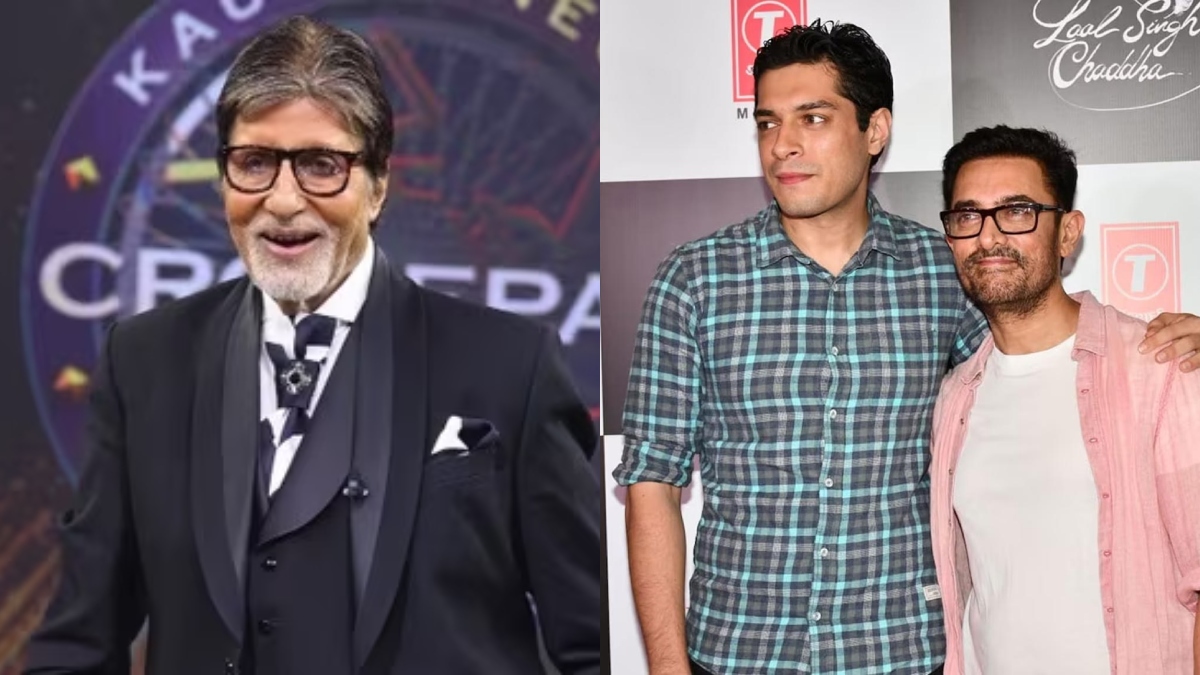 Aamir Khan with son Junaid Khan reaches KBC 16 set – India TV