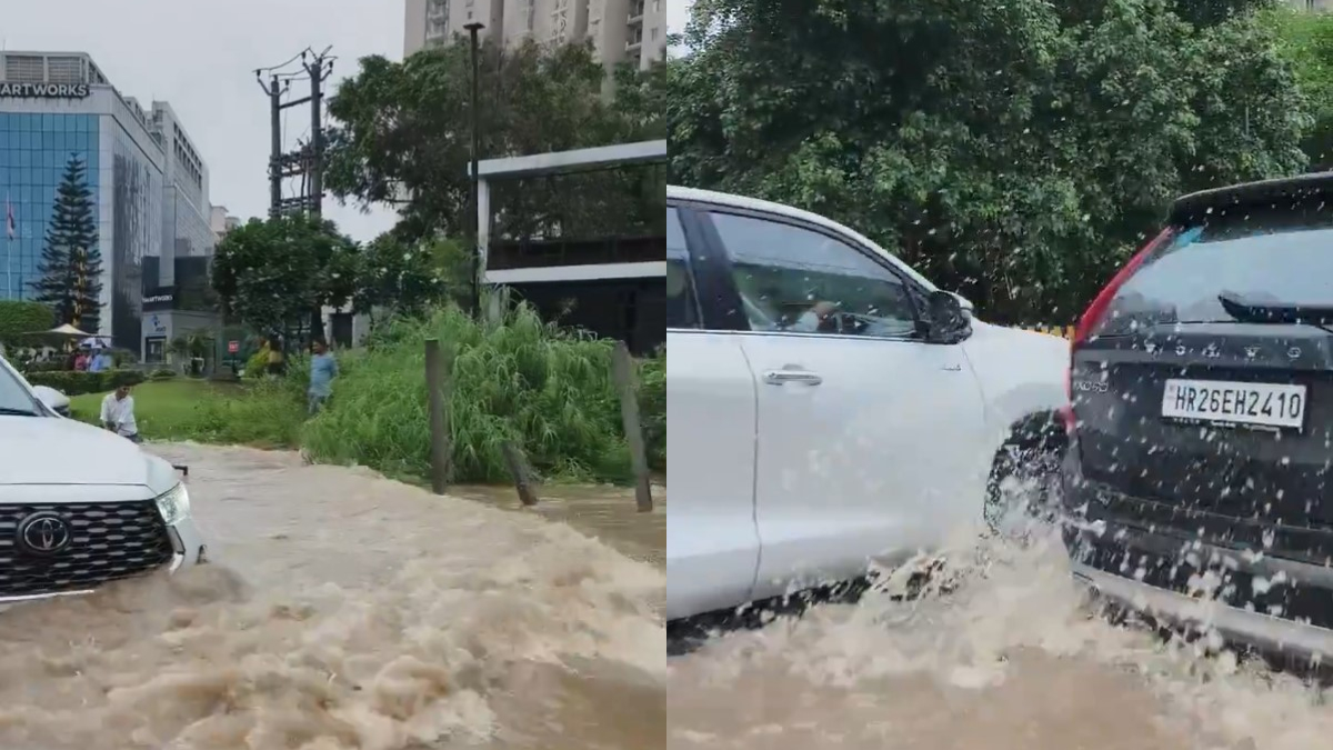 'River Facing or Sea Facing?': Heavy rains flood roads outside luxury Rs 100 Cr apartments in Gurugram