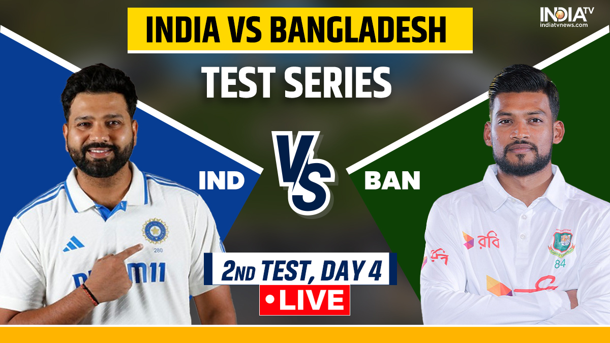 IND vs BAN 2nd Test Live Score: Bumrah strikes early on Day 4 as Mushfiqur departs, Bangladesh four down