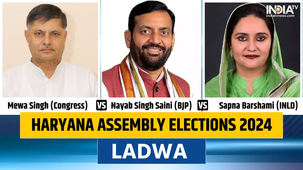 Ladwa Assembly Election 2024: CM Nayab Singh Saini up against Congress' Mewa Singh, INLD's Sapna Brashami