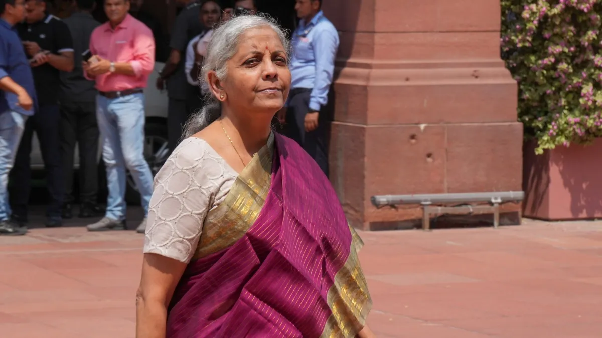 Finance Minister Nirmala Sitharaman during a meeting.