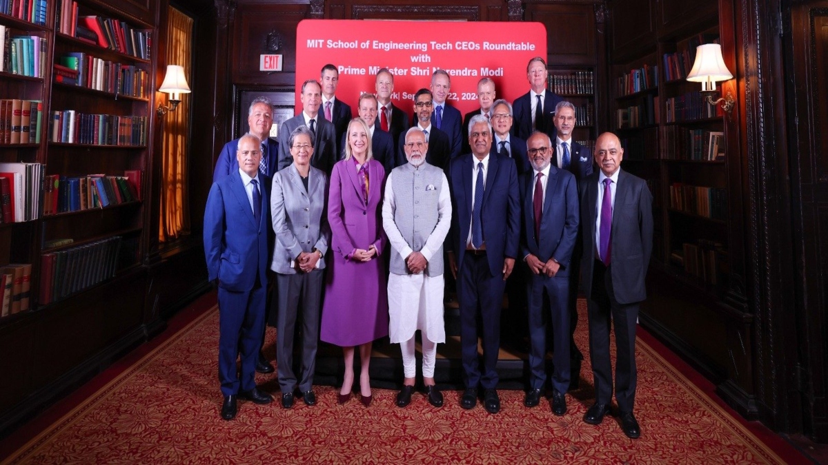 PM Modi attends roundtable with top tech CEOs in New York: ‘Glad to see immense optimism towards India’