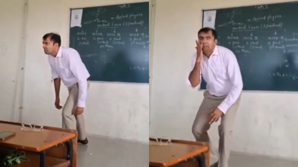 Viral video of 'zombie' teacher behaving strangely in class shocks internet – India TV