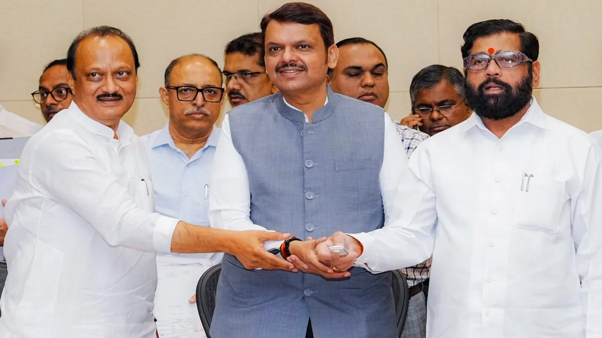 Maharashtra CM Eknath Shinde, Deputy CMs Devendra Fadnavis and Ajit Pawar