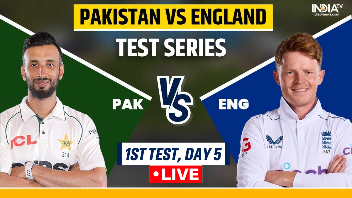 PAK vs ENG 1st Test Live Cricket Score Pakistan vs England Day 5 Live