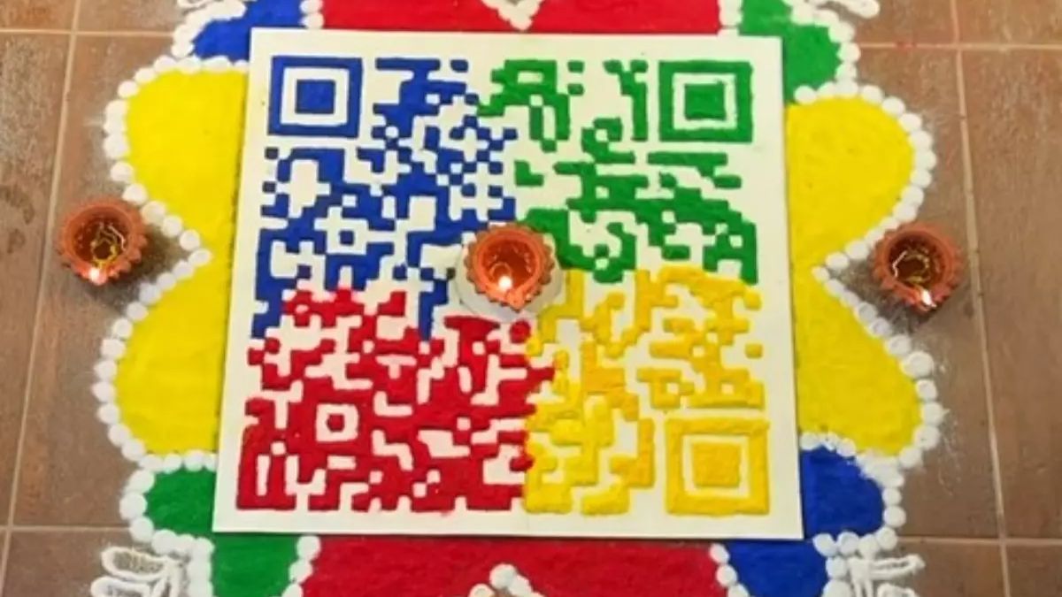 Google's QR Code-Themed Diwali Rangoli Goes Viral, Netizens Say Q ...