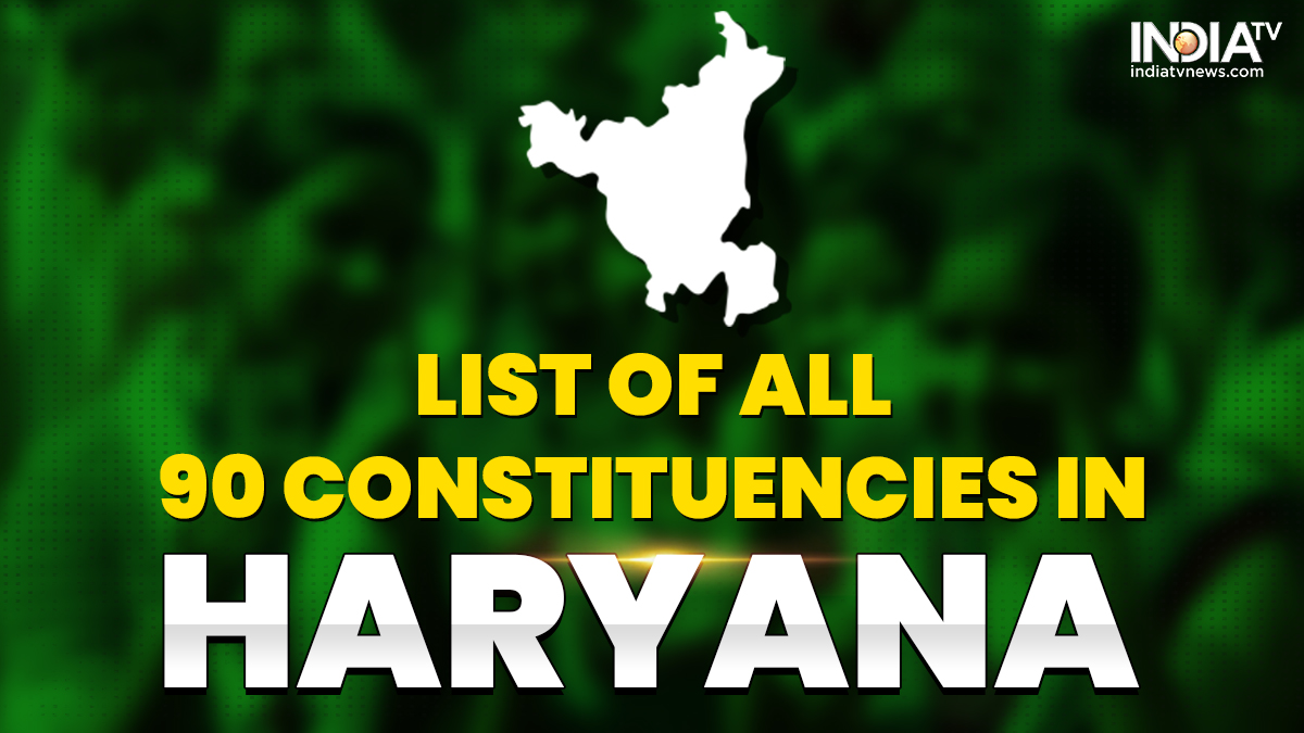 Haryana Elections 2024 List of all 90 constituencies going to polls