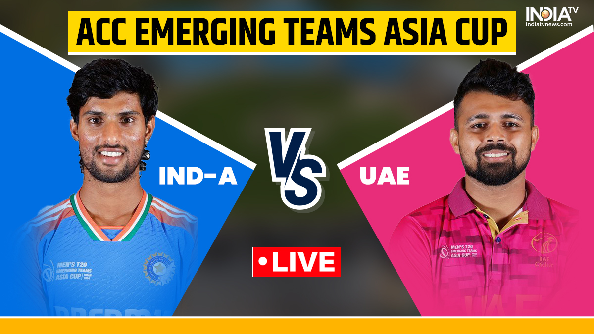 INDA vs UAE, Emerging Teams Asia Cup Live score India A vs UAE Latest