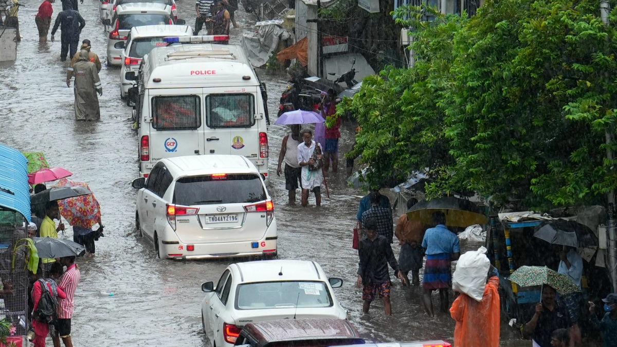 IMD issues heavy rain alert in Tamil Nadu Flights, trains cancelled