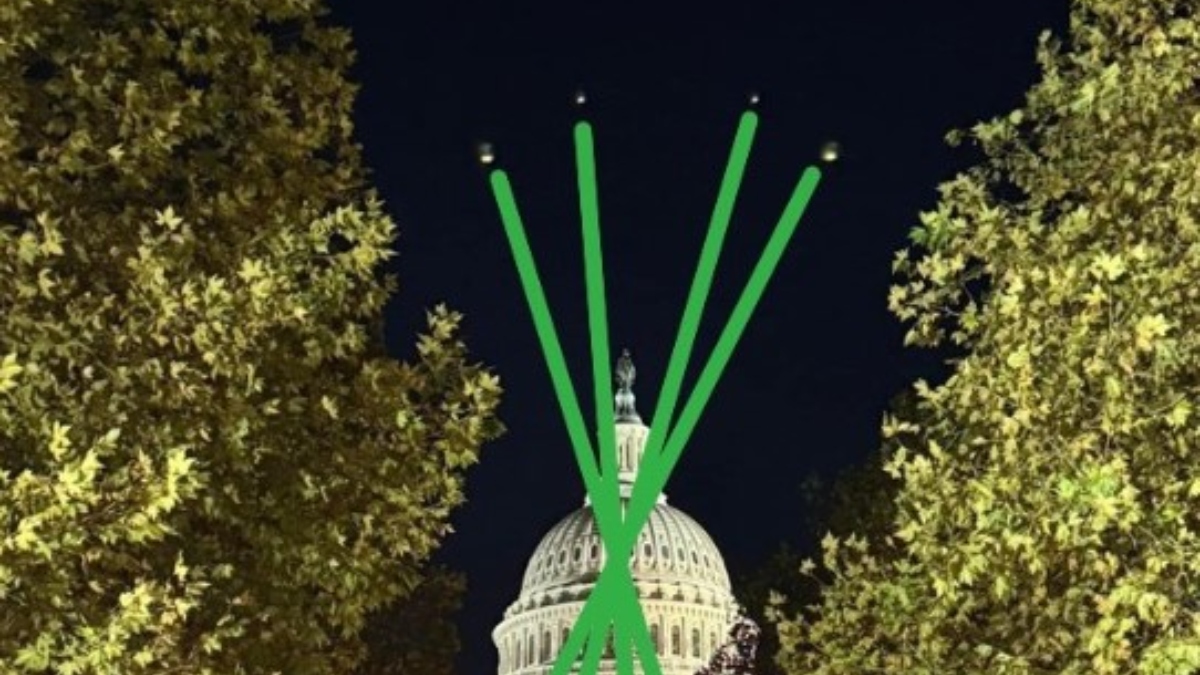 Mysterious lights above US capitol spark UFO speculation and social media frenzy