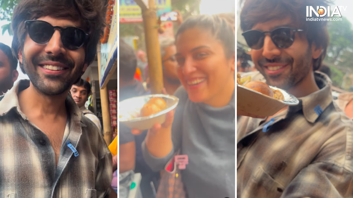 Kartik Aaryan enjoys Bihar’s popular ‘Litti Chokha’ in Patna at street stall | WATCH